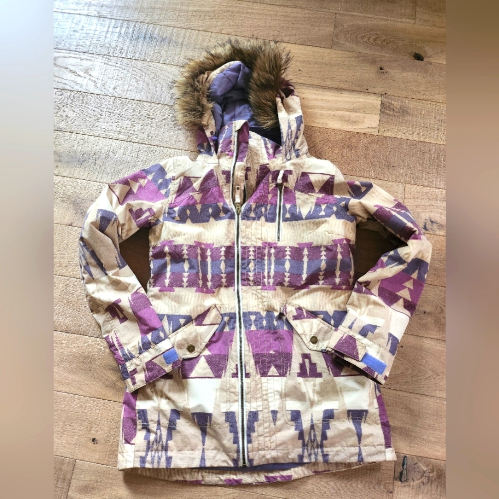 Womens Burton Da Nang Snowboard Jacket with fur hood